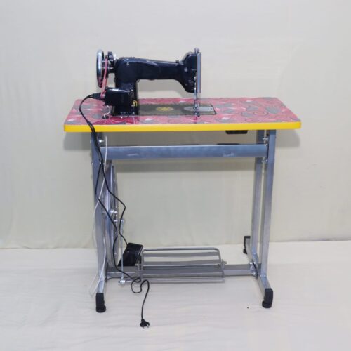 Toshi Zig-Zag Sewing Machine with Stand & Motor – Black